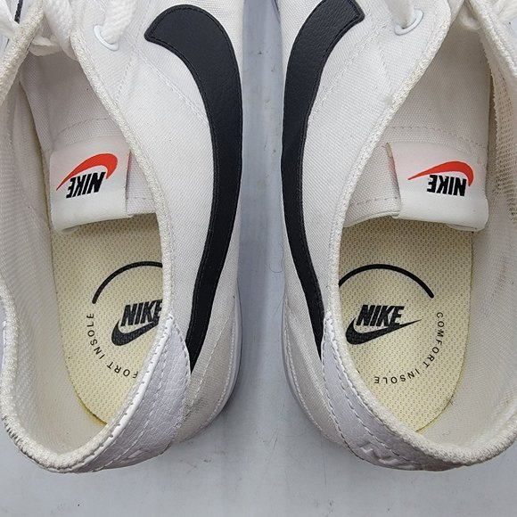 Nike Court Legacy Mens 14 White Black Canvas Casual Shoes Sneaker CW6539-101 main image 8